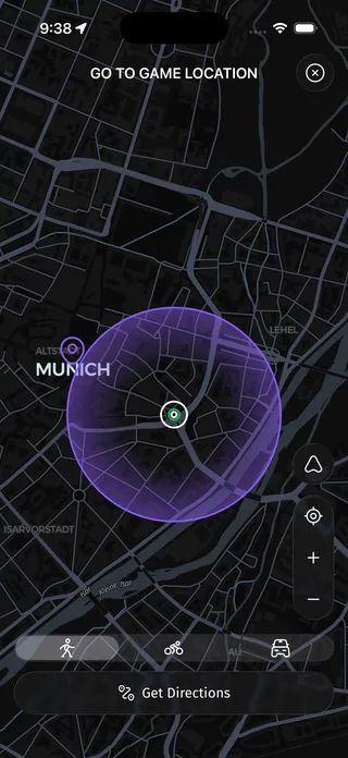 Phantom Chase's live hunt navigation map, mid-match